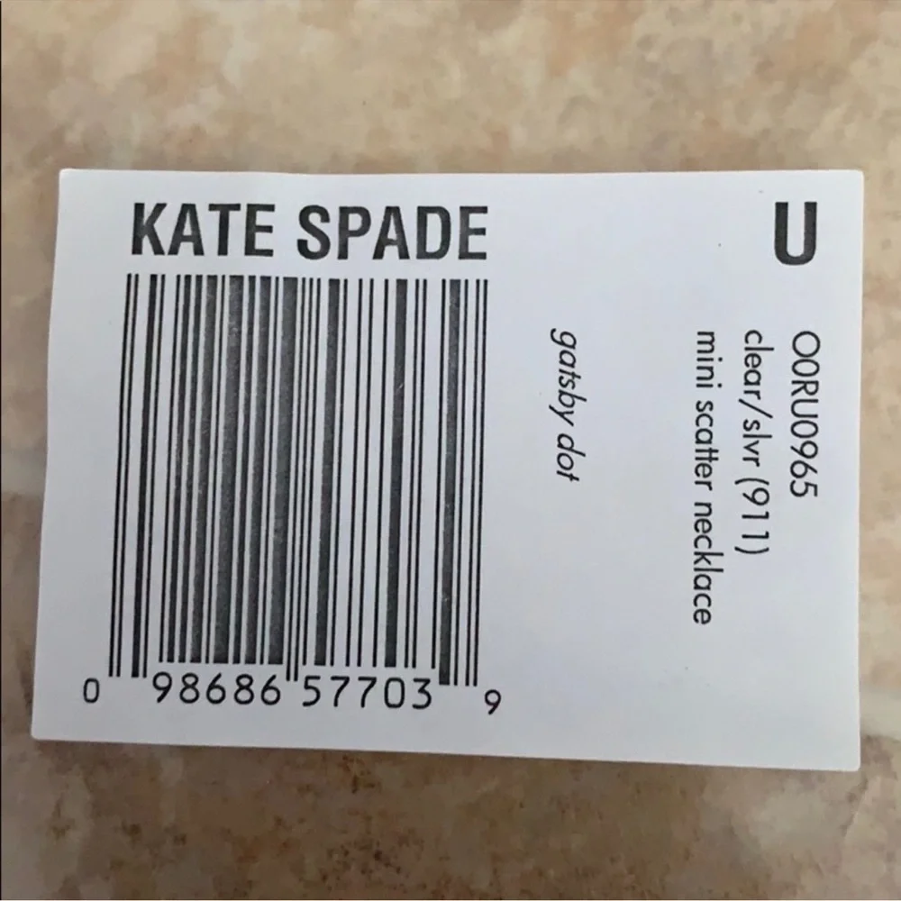 Kate Spade Silver Gatsby Dot Mini Scatter Crystal Long Necklace